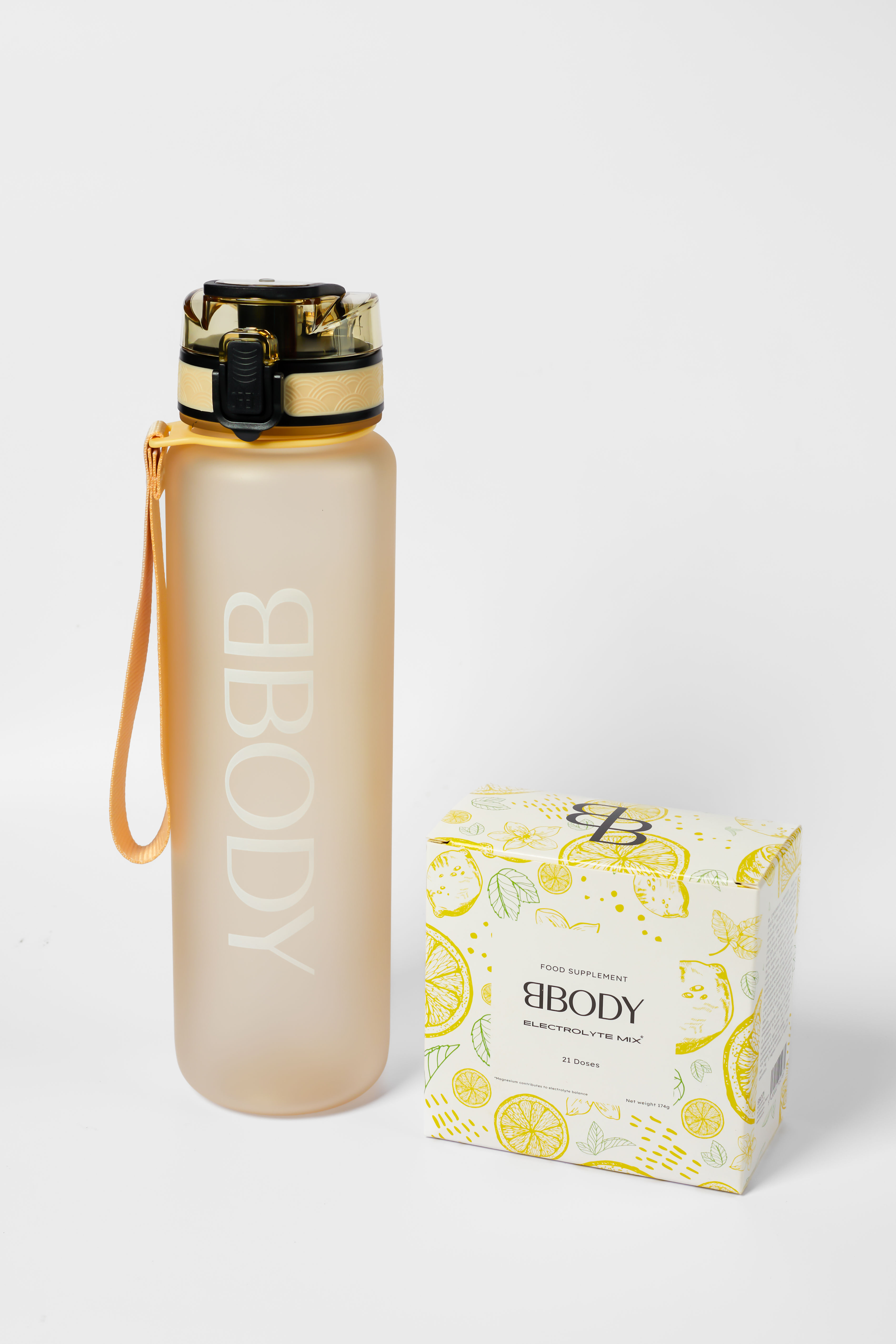 Motivation Drink Bottle 1L Beige - Lier