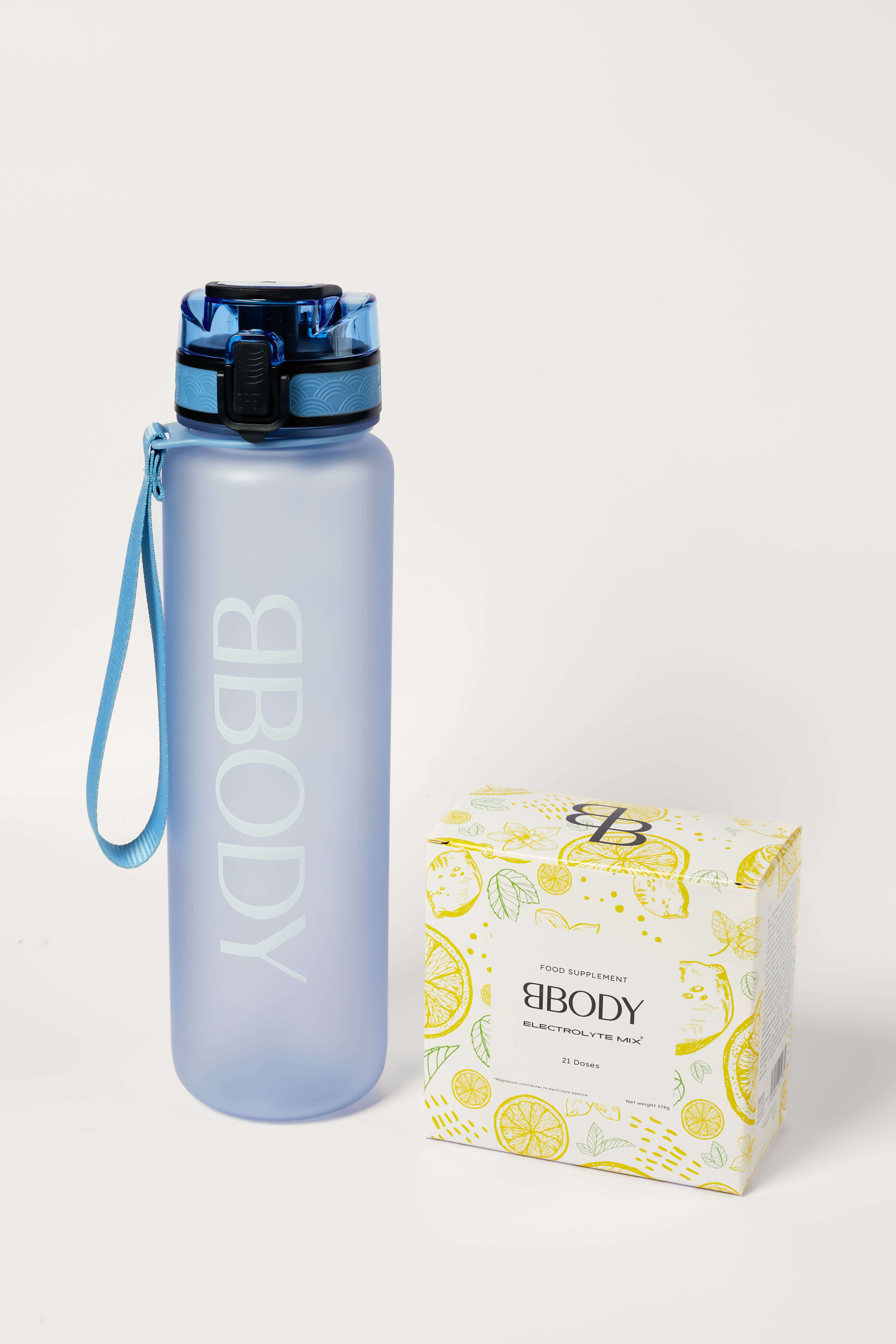 Motivation Drink Bottle 1L Light Blue - Lier