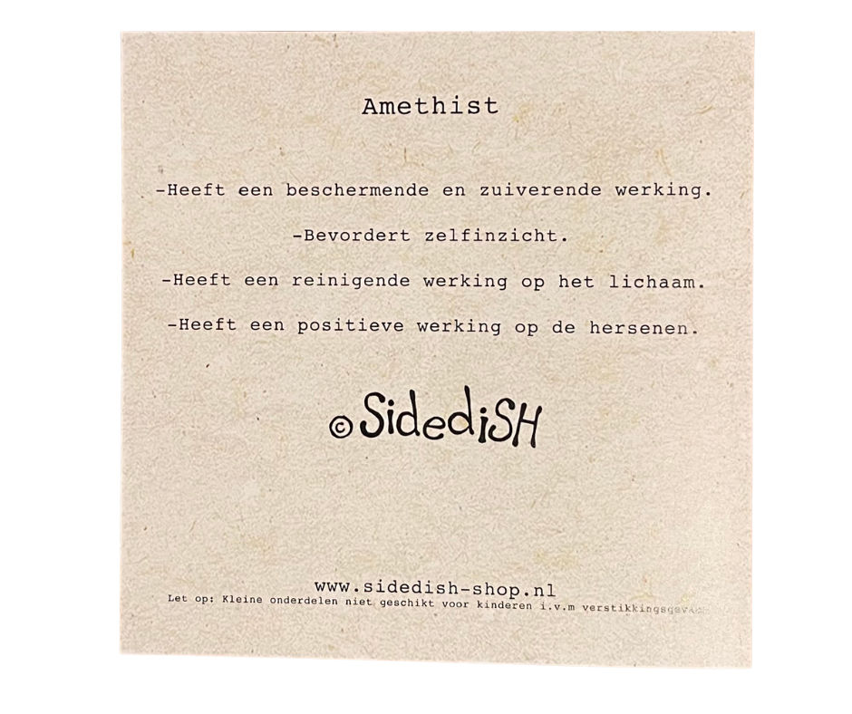 Een steentje vol harmonie: Amethist - Peer