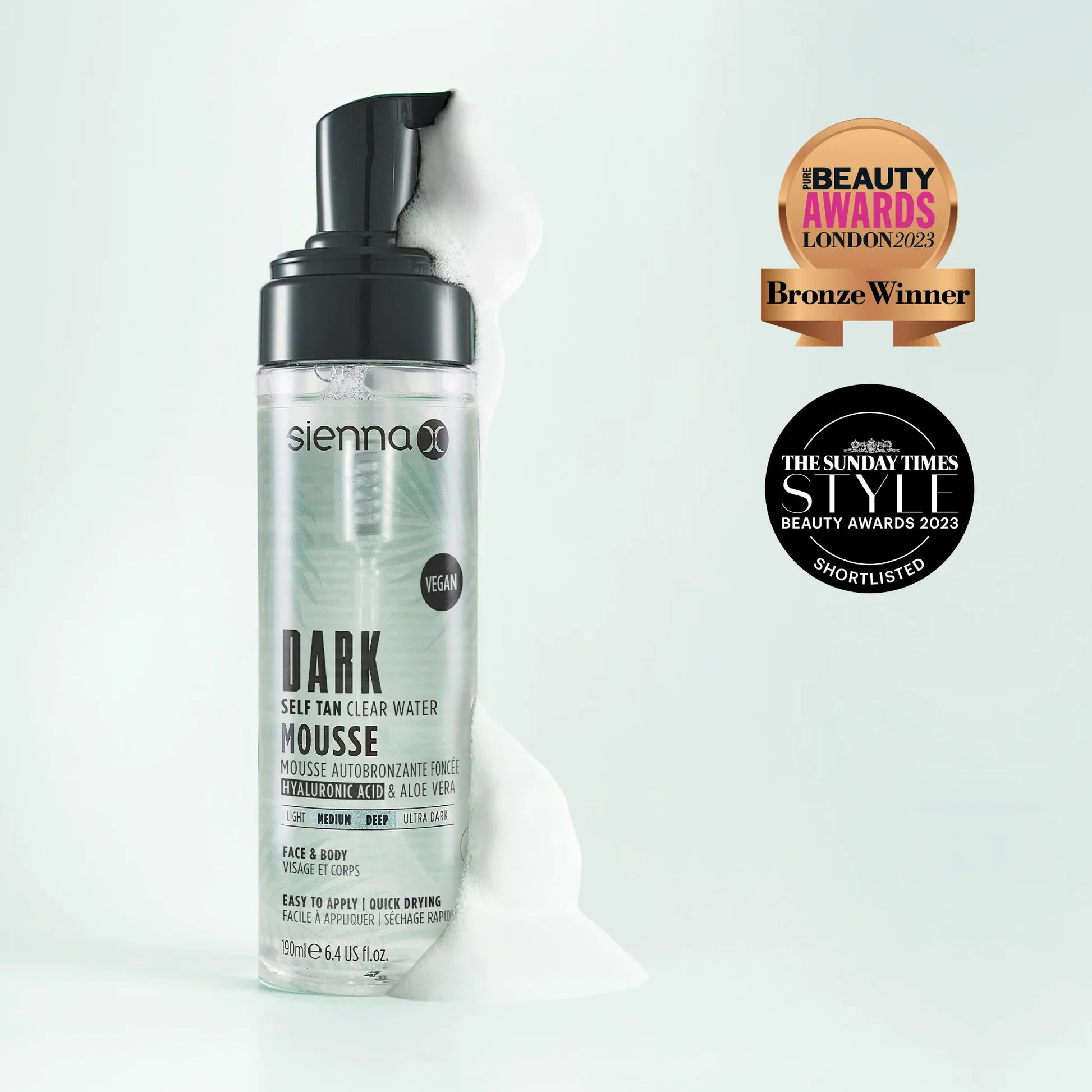 Dark Self Tan Clear Water Mousse 200ml - Zoutleeuw