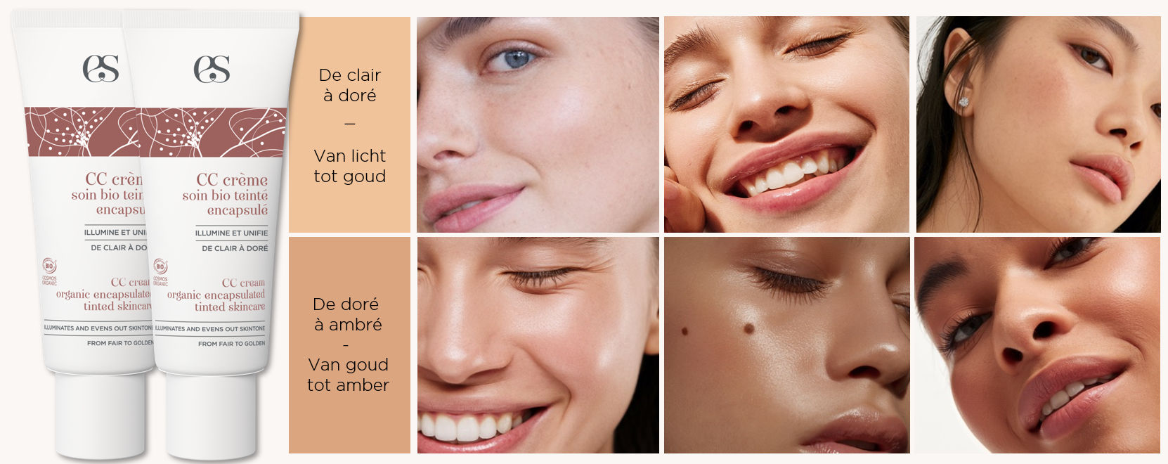 CC Crème - soin bio teinté encapsulé - de Clair à Doré - Berchem