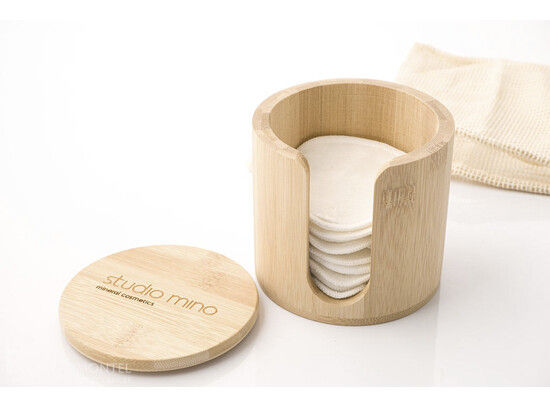 Herbruikbare Bamboo pads (set met houder) - Berchem