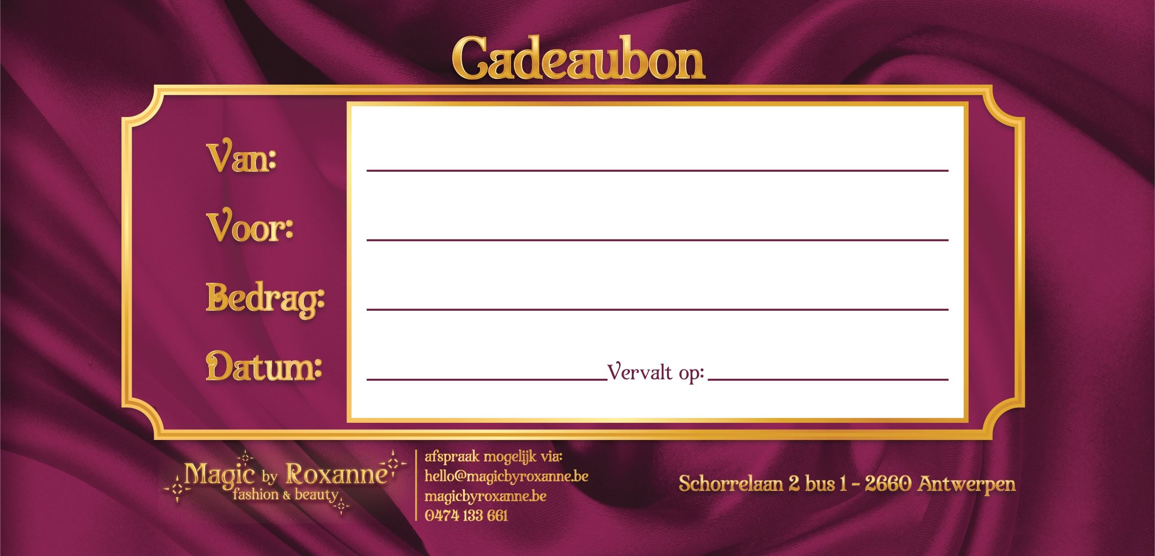 Cadeaubon €20 - Antwerpen